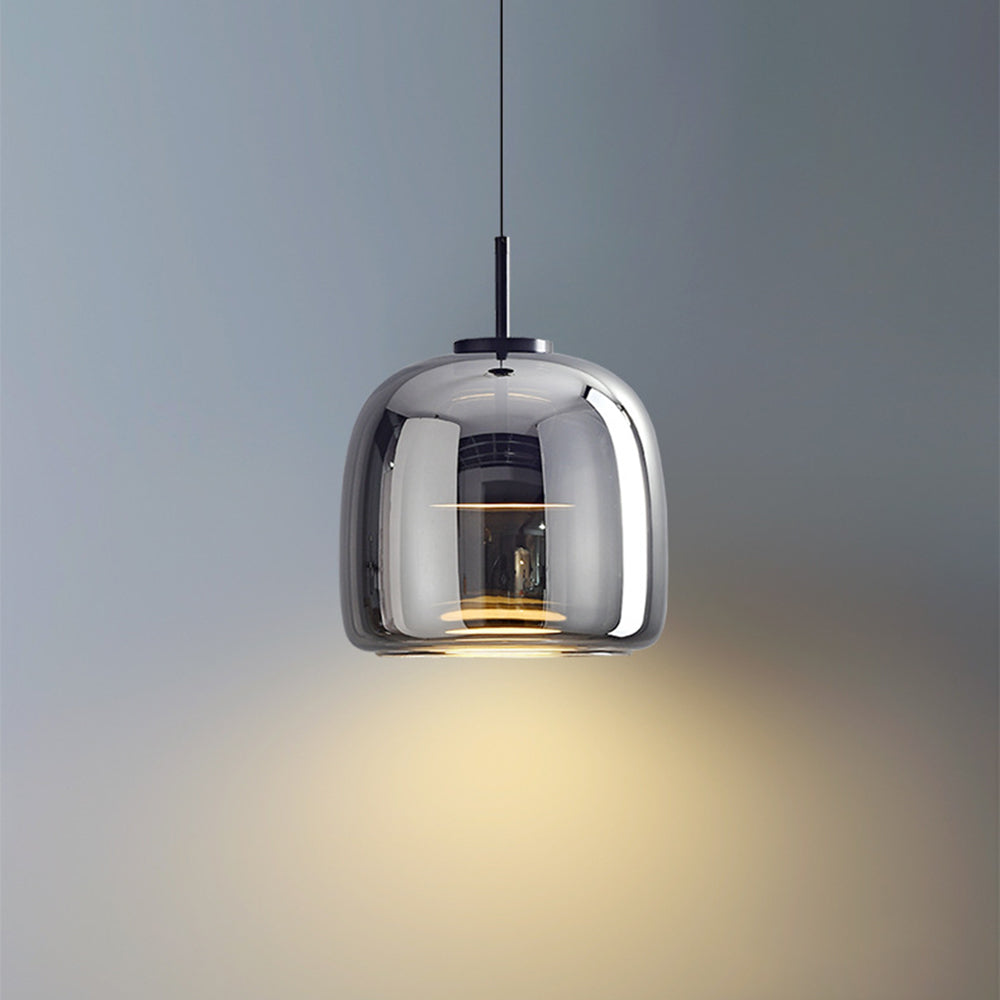 Pendul Lioren din Sticlă Modernă Transparent/Fumuriu/Ambră