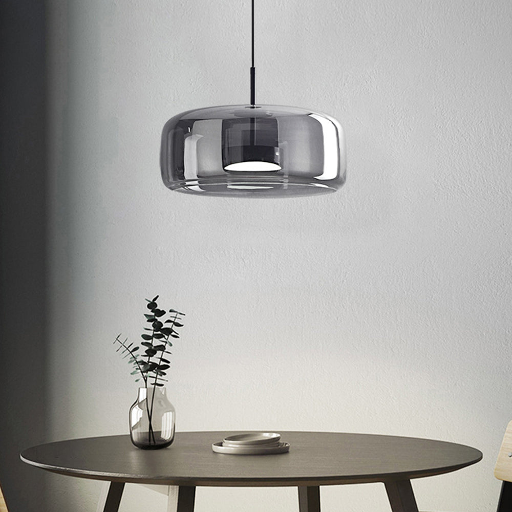 Pendul Lioren din Sticlă Modernă Transparent/Fumuriu/Ambră