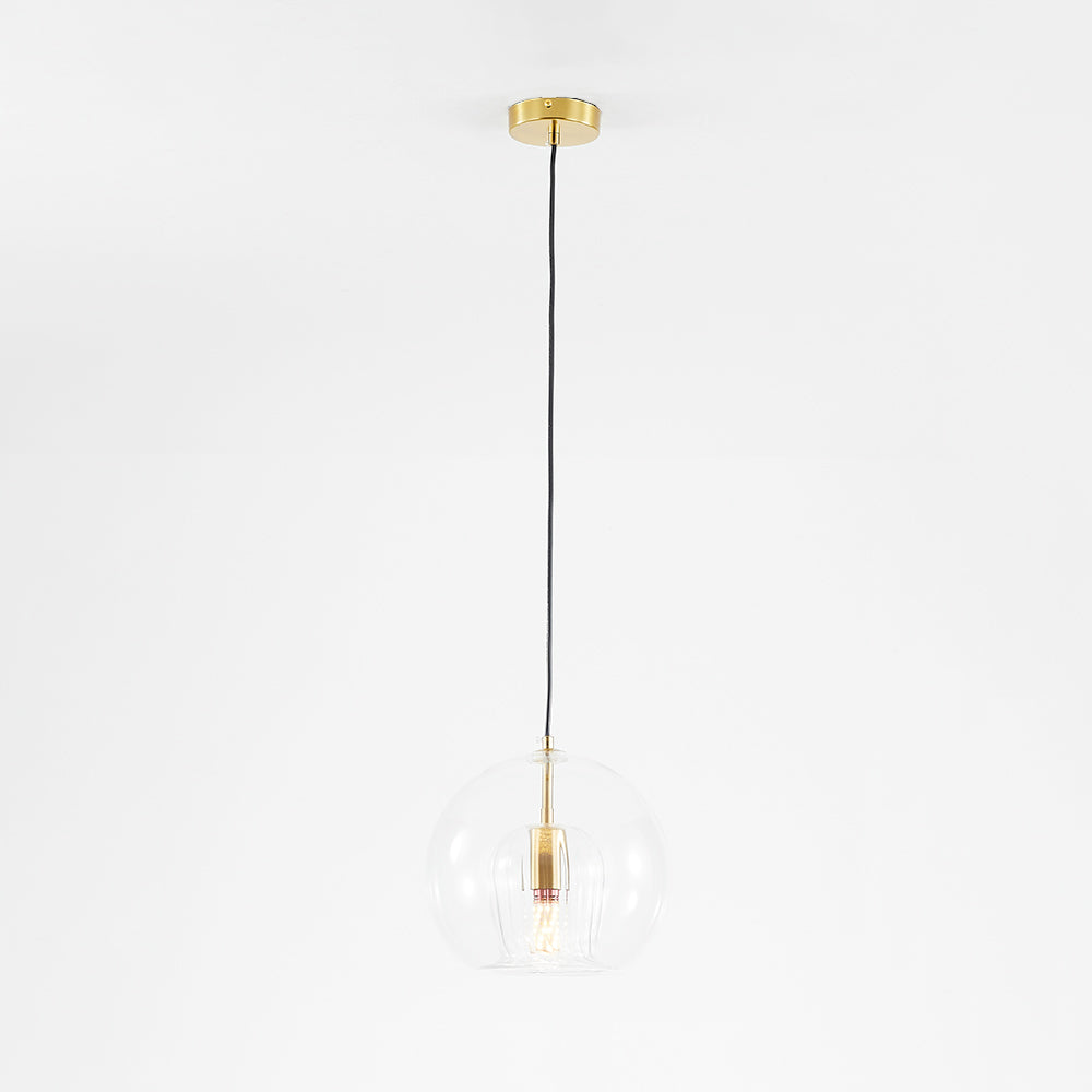 Pendul Althio cu Glob de Sticlă Transparent Chihlimbar