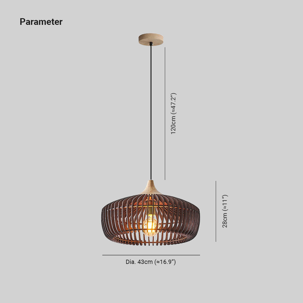 Pendul Lumenoa Nordic Japonez din Lemn Natural