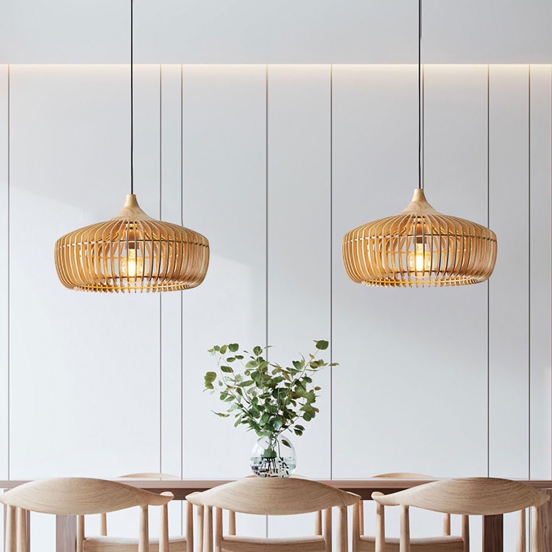 Pendul Lumenoa Nordic Japonez din Lemn Natural