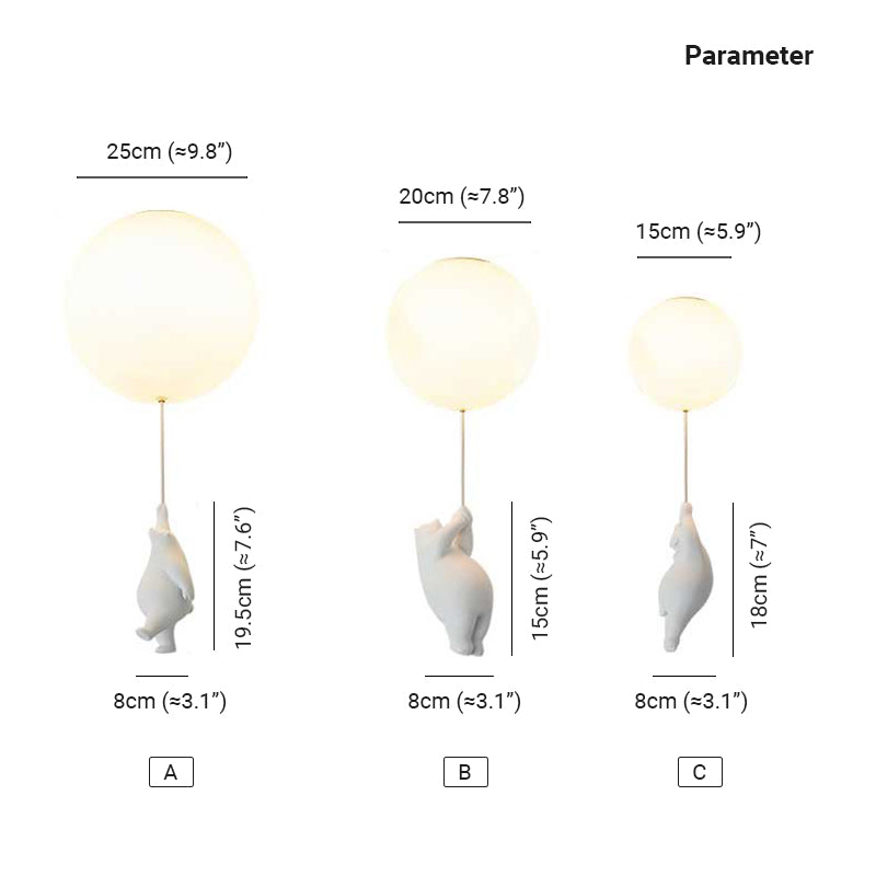Plafonieră/Suspensie Seron Urs Balon