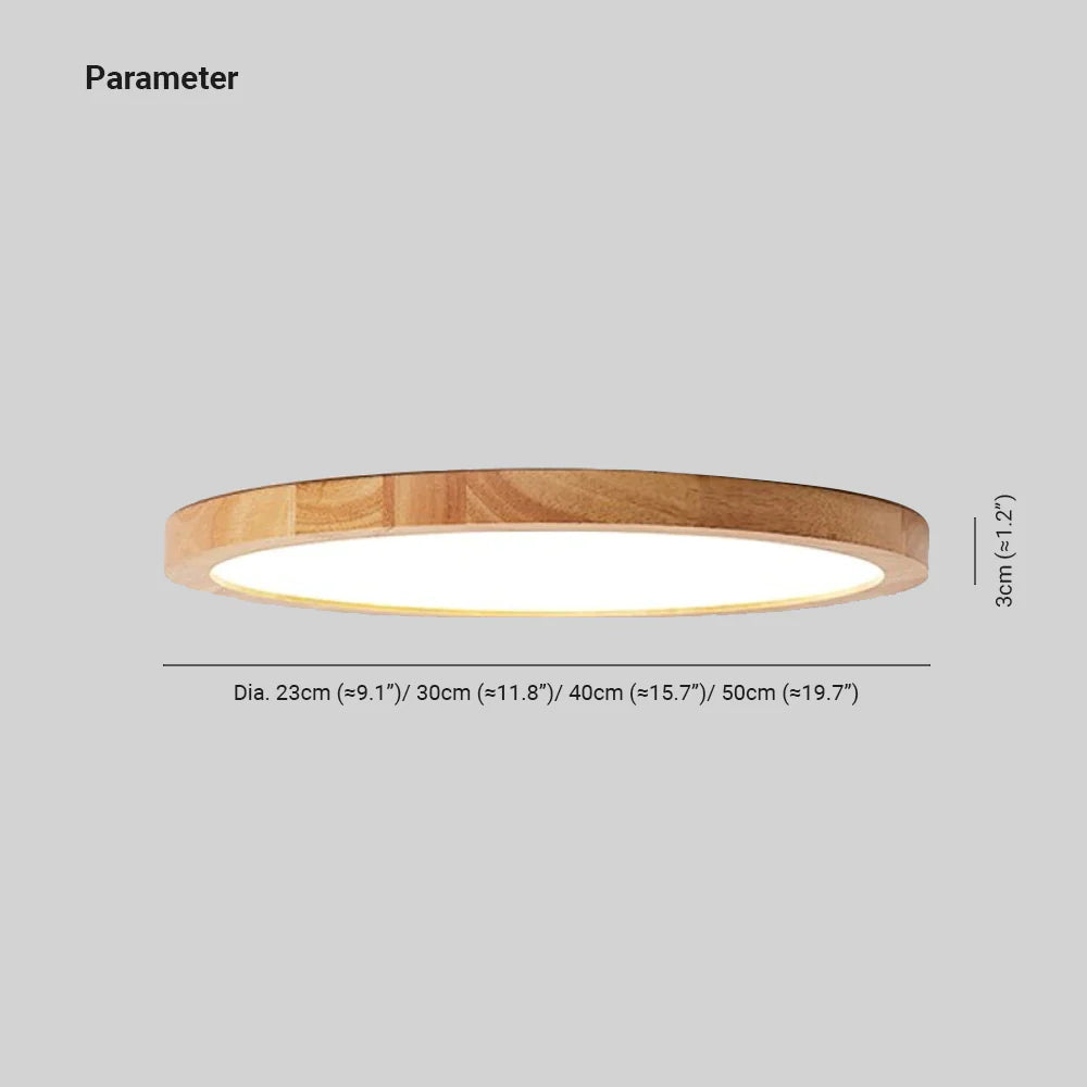 Plafonieră Orvix LED Minimalistă din Lemn