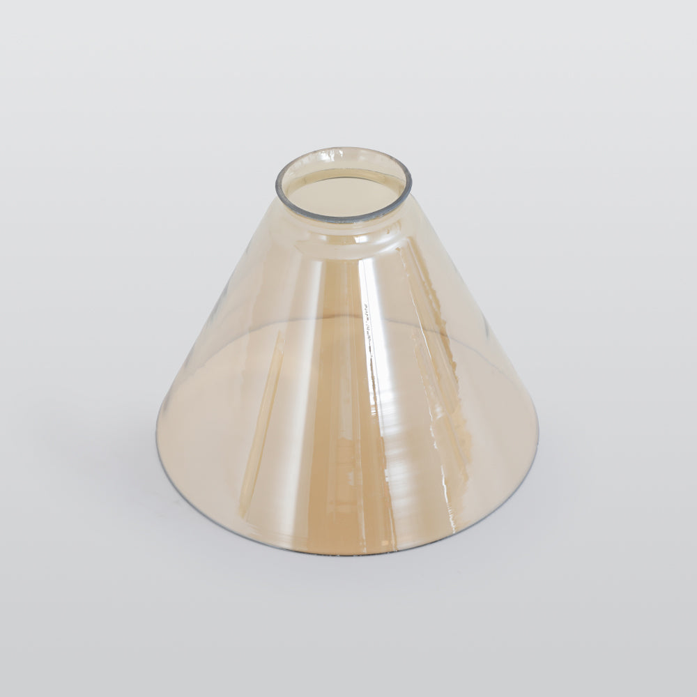 Teni Lampă suspendată industrială din sticlă Transparent/Chihlimbar/Gri Fumuriu