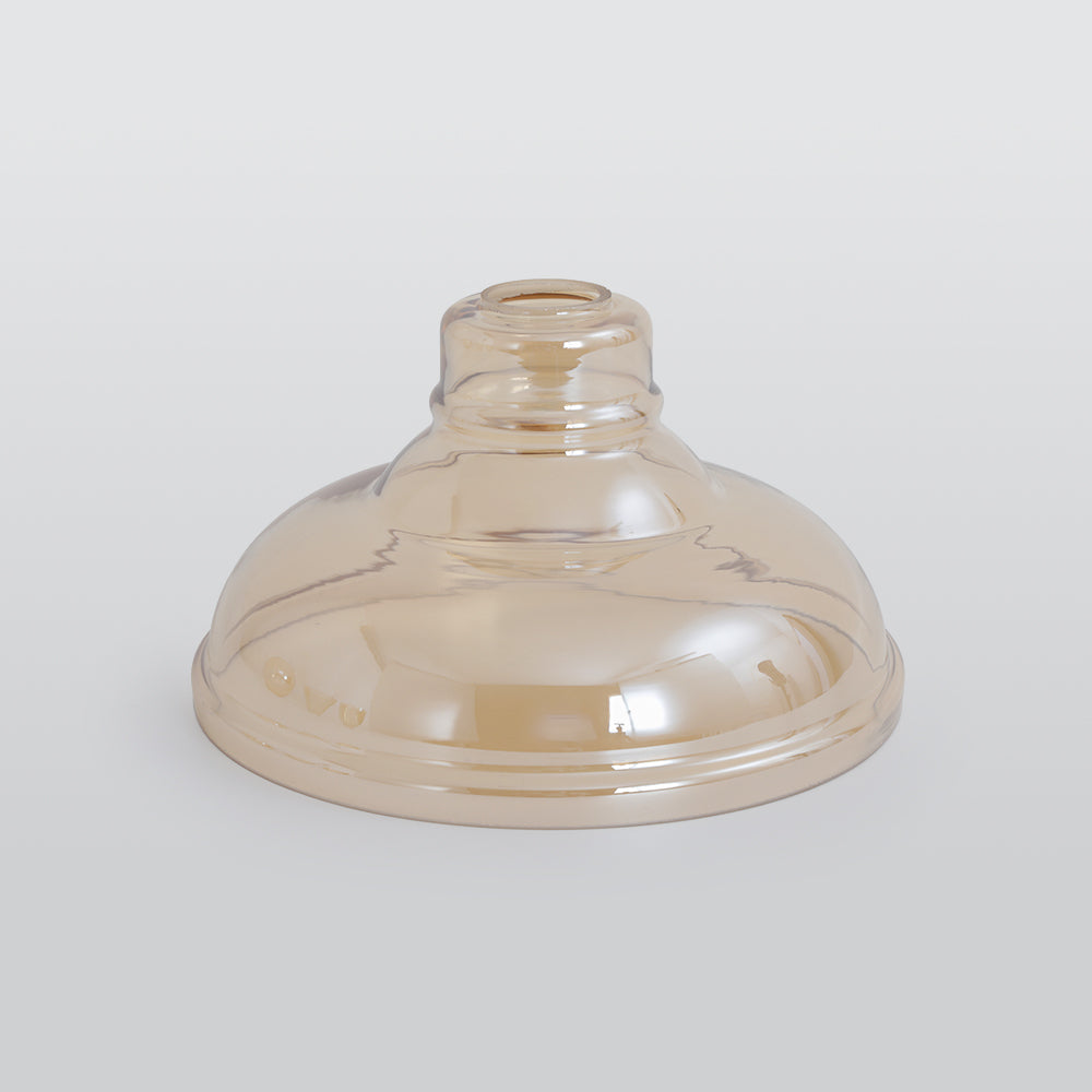 Teni Lampă suspendată industrială din sticlă Transparent/Chihlimbar/Gri Fumuriu