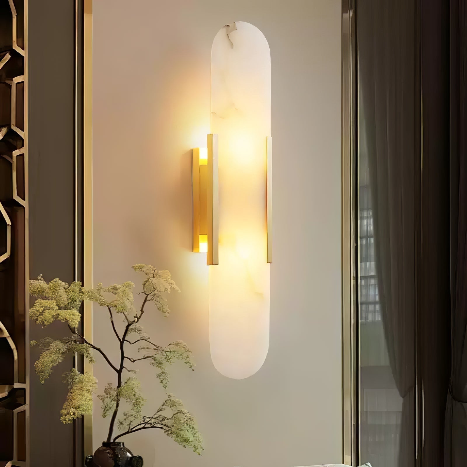 Lampă de perete Corenil Lux Alabastru