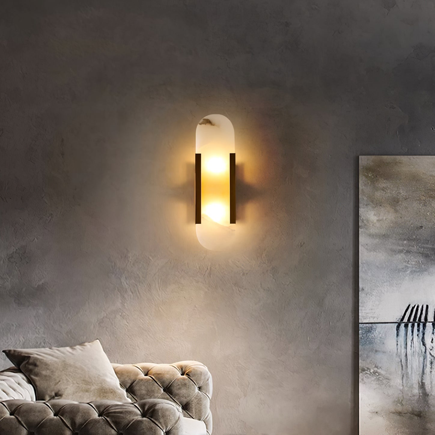 Lampă de perete Corenil Lux Alabastru