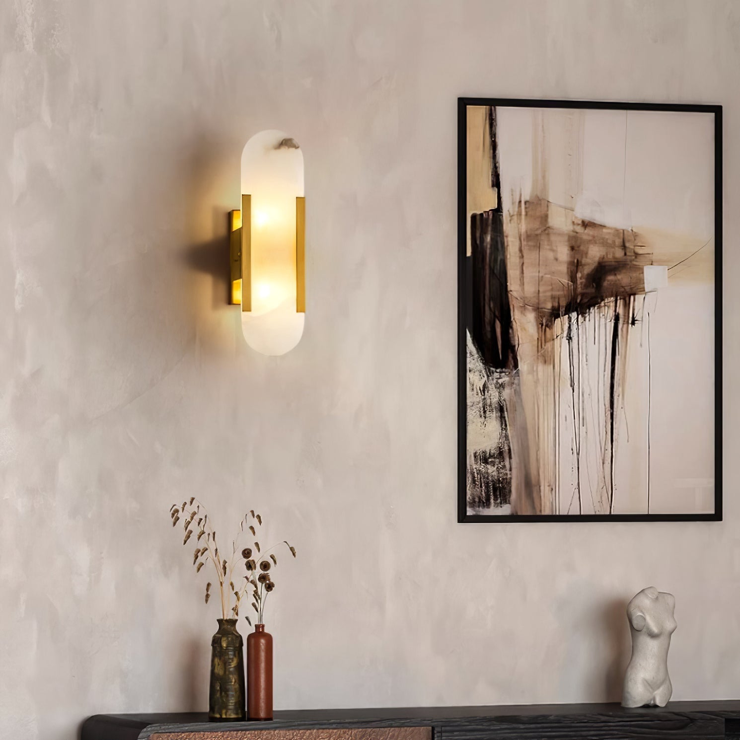 Lampă de perete Corenil Lux Alabastru