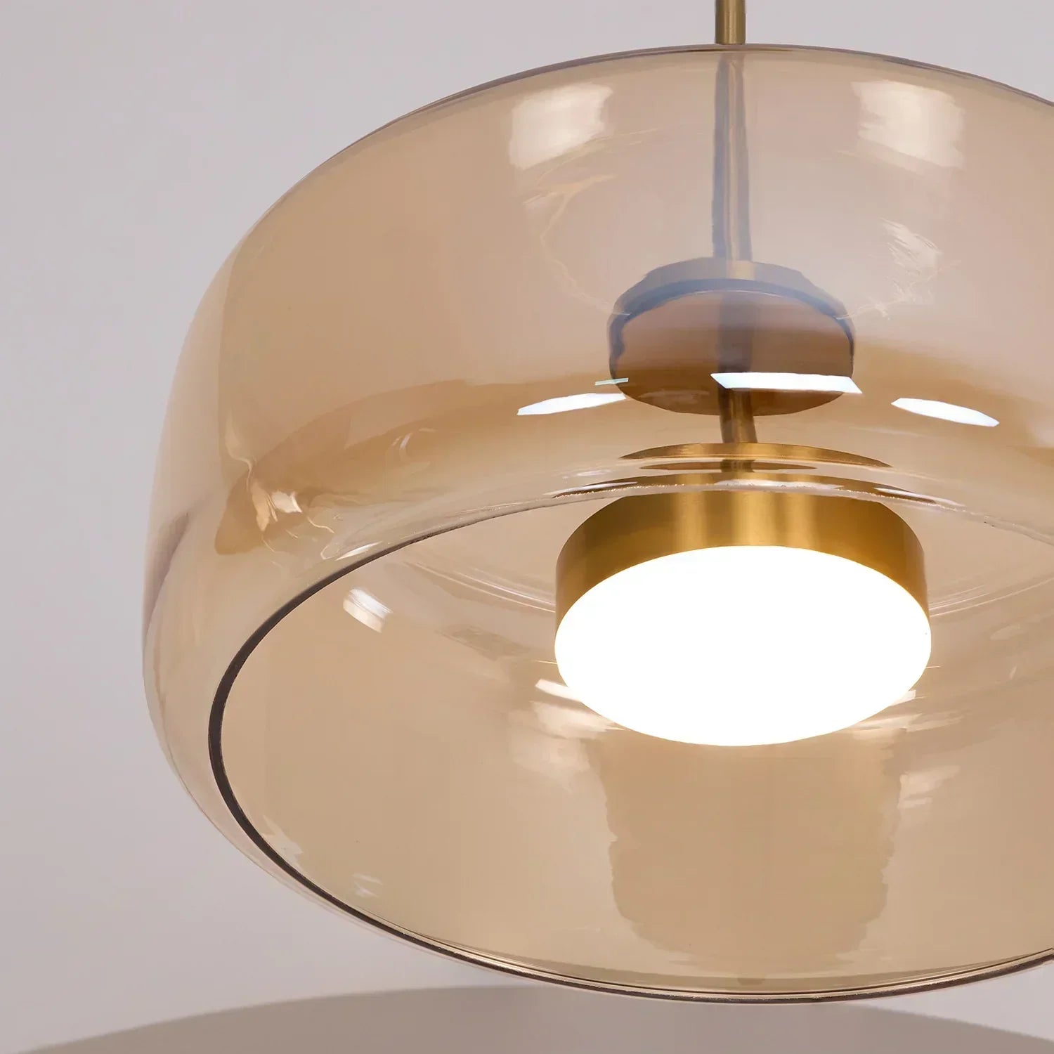 Pendul Lioren din Sticlă Modernă Transparent/Fumuriu/Ambră