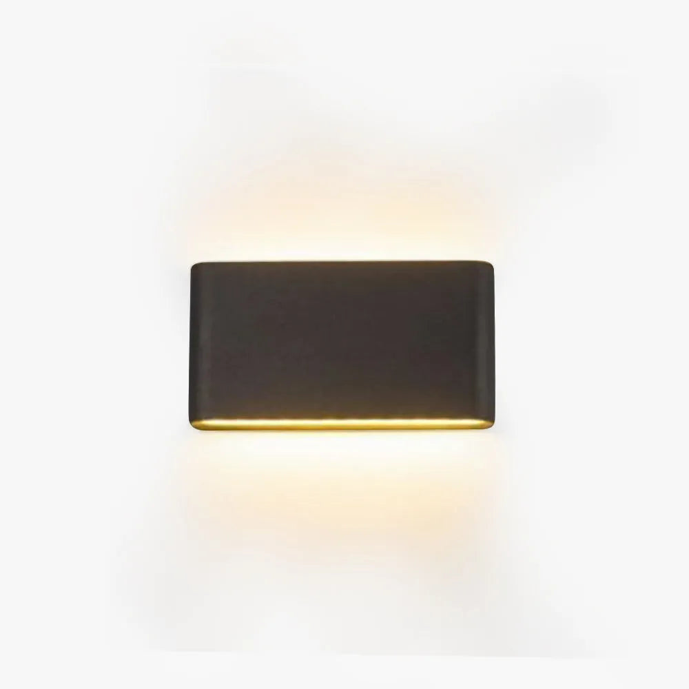 Lampă de perete Orix modernă, dreptunghiulară, etanșă, pentru exterior, Negru/Alb