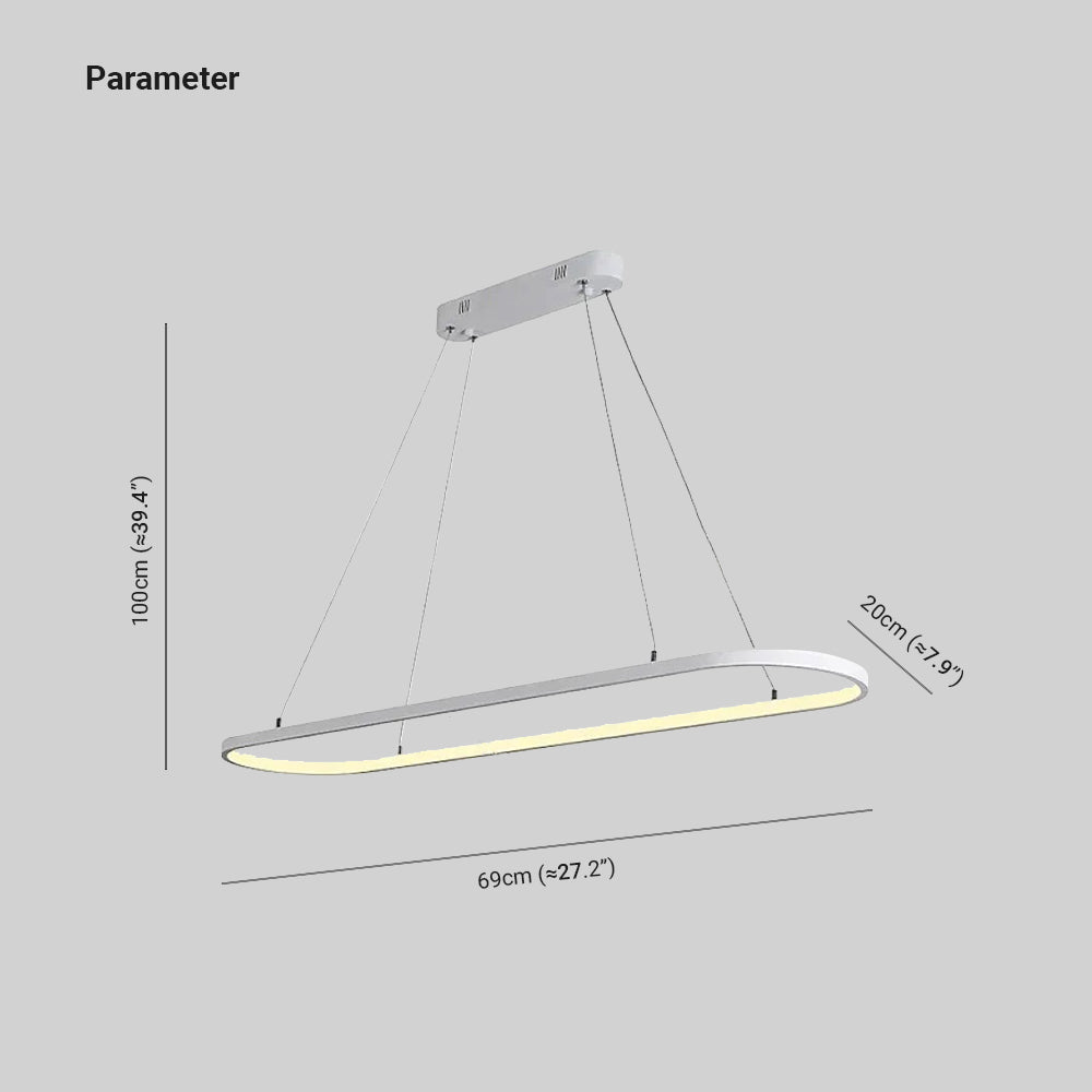 Avenor Lampă Suspendată Ovală Minimalistă de Interior