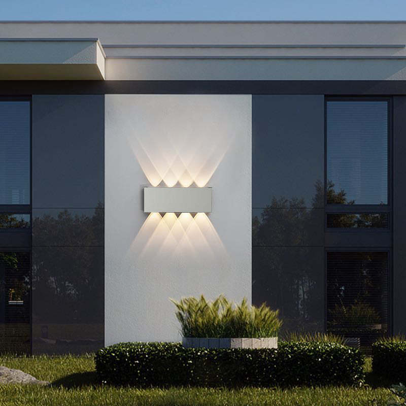 Lampă de perete Nirex Modernă Rectangulară de Exterior cu Design Undă de Apă
