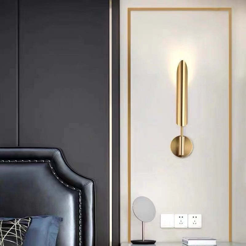 Lampă de perete Zorva de lux, cu două capete, aurie
