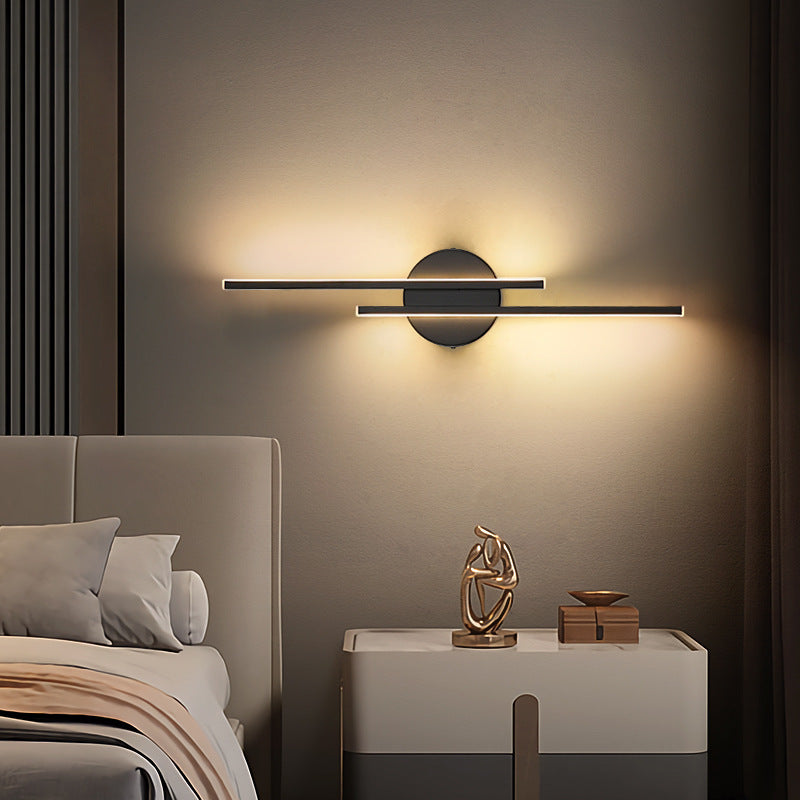 Lampă de perete LED Noviq modernă nordică disc/liniară, negru/alb