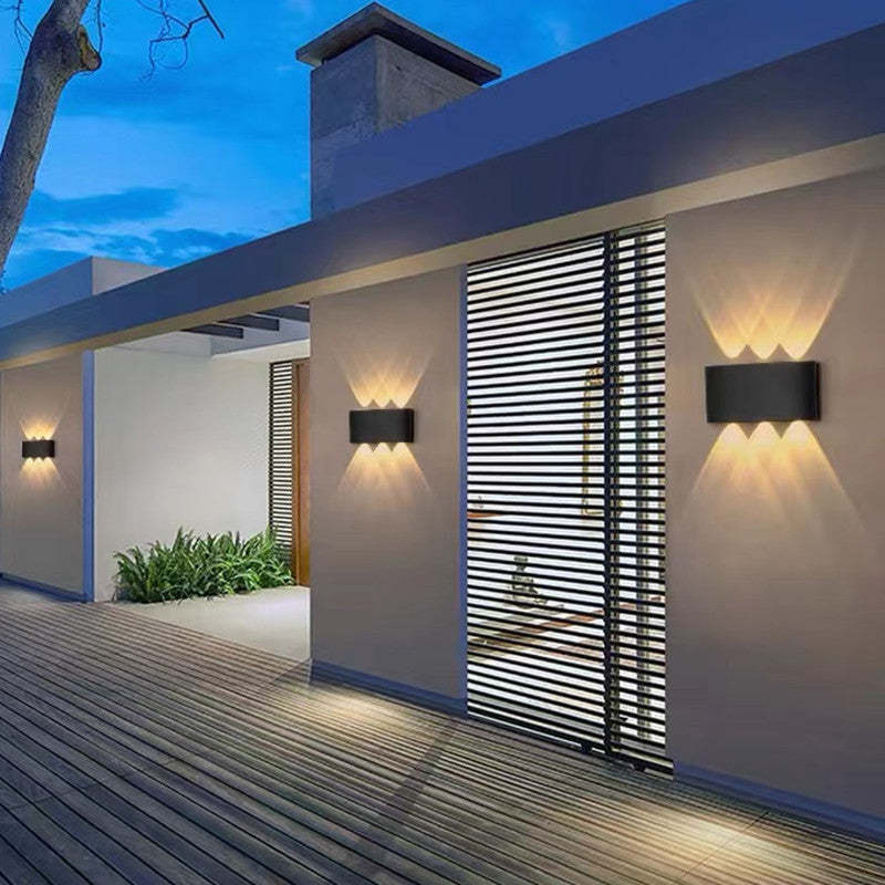 Lampă de perete Nirex Modernă Rectangulară de Exterior cu Design Undă de Apă