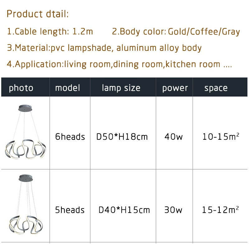 Lampă Suspendată Evren Modernă cu Floare Neregulată, 3 Culori