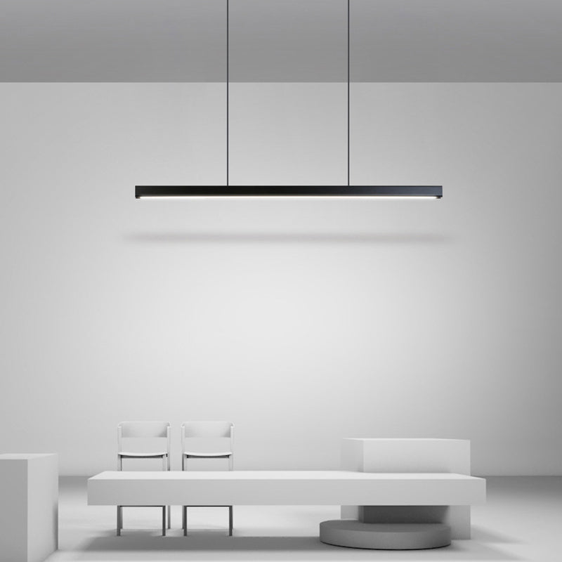 Lampă suspendată liniară Eron, minimalistă, clasică, negru și alb