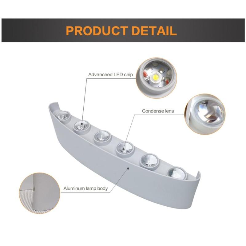 Lampă de perete Nirex Modernă Rectangulară de Exterior cu Design Undă de Apă