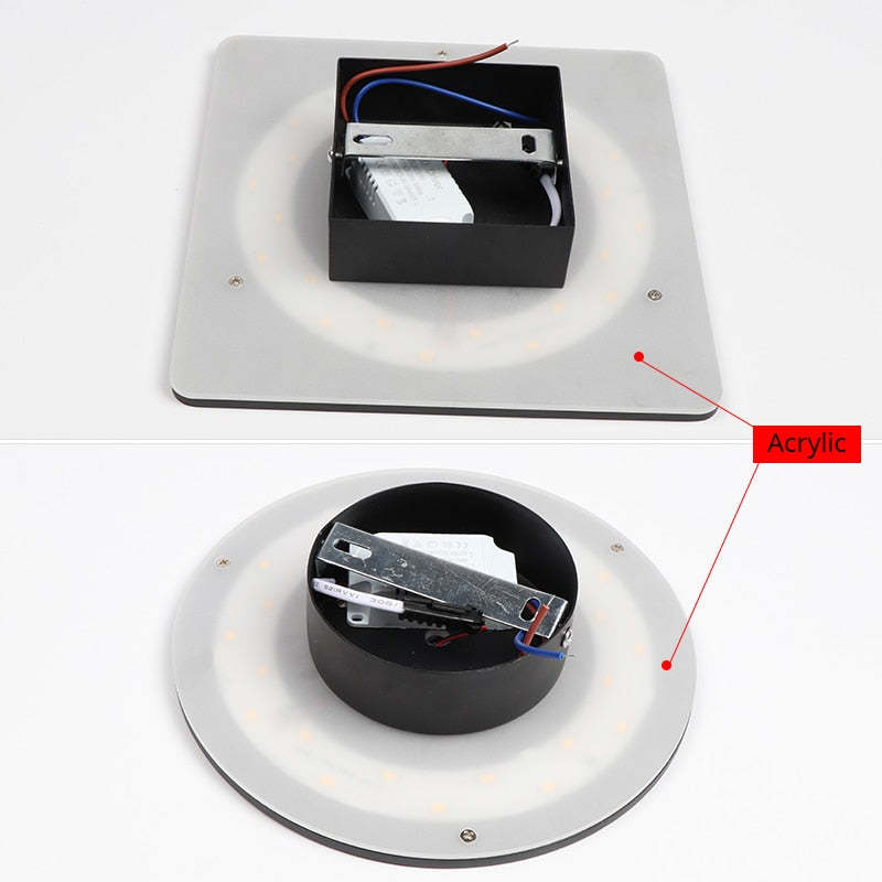 Lampă de Perete Exterior LED Dori Minimalistă, Rotundă/Pătrată, Negru/Alb