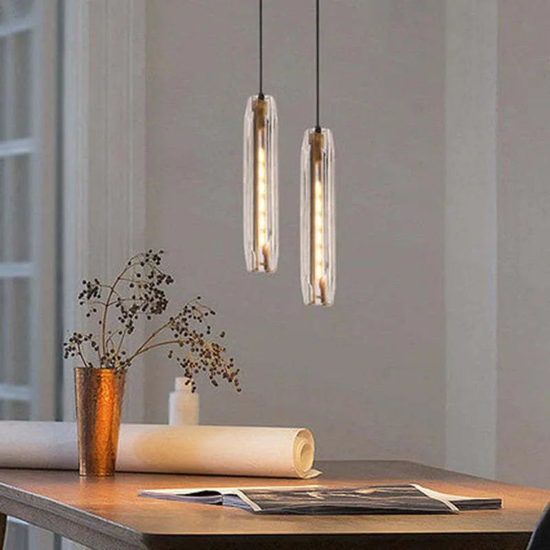 Lampă suspendată Orinex, design, din alamă și sticlă fumurie