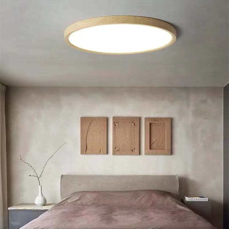 Plafonieră Orvix LED Minimalistă din Lemn
