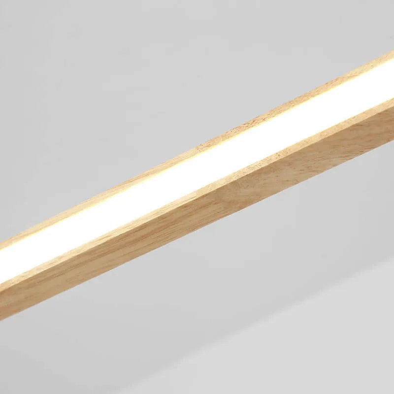 Lampă suspendată ovală modernă din lemn Lyraen