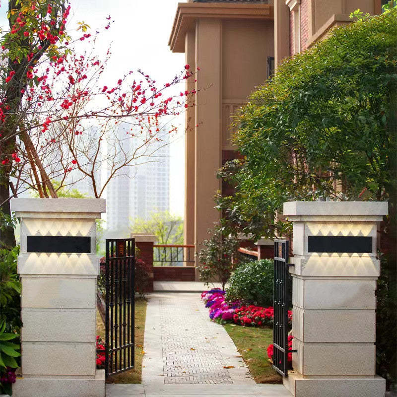 Lampă de perete Nirex Modernă Rectangulară de Exterior cu Design Undă de Apă