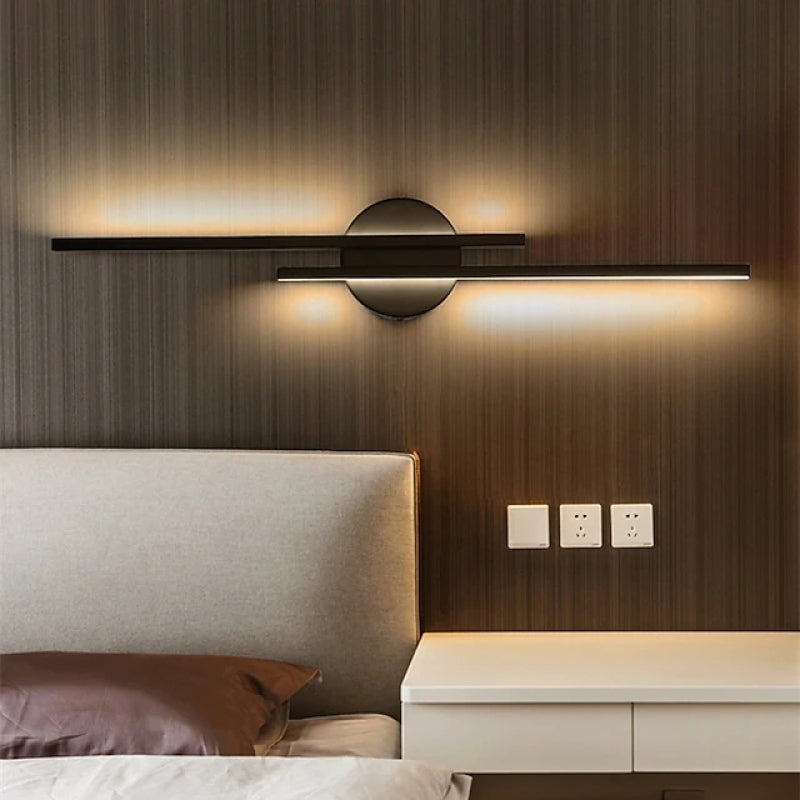 Lampă de perete LED Noviq modernă nordică disc/liniară, negru/alb