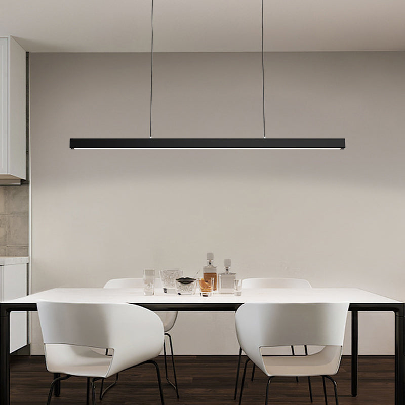 Lampă suspendată liniară Eron, minimalistă, clasică, negru și alb