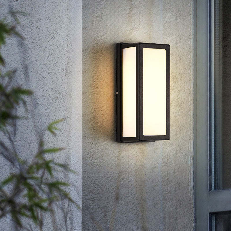 Lampă de perete Noven Modernă Impermeabilă cu Design în Cruce pentru Exterior Neagră