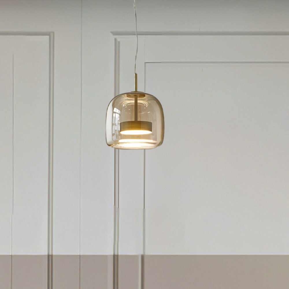 Pendul Lioren din Sticlă Modernă Transparent/Fumuriu/Ambră