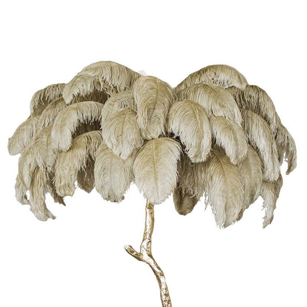 Salenor Nordic Luxury Lampa unică de podea/masă cu pene de struț