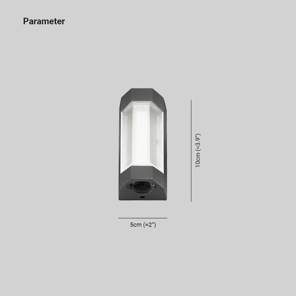 Lampă de perete Alvoren Nordică pentru exterior, cu lumină sus-jos, Alb/Negru