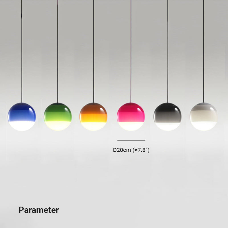 Lustră Cirel din sticlă colorată