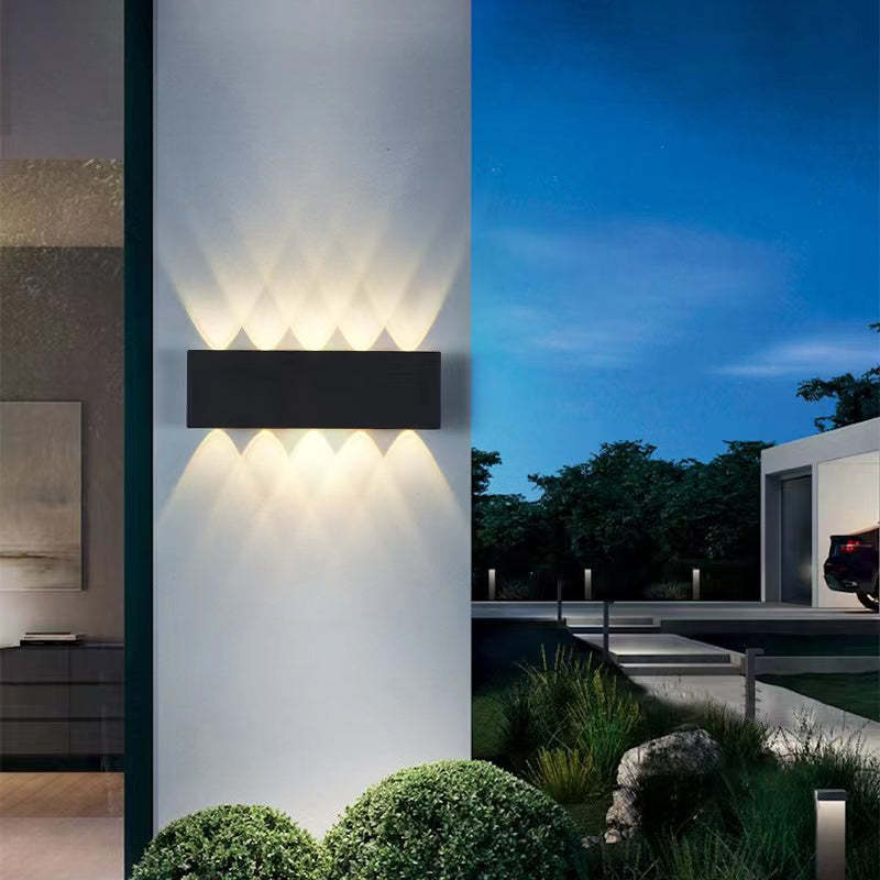 Lampă de perete Nirex Modernă Rectangulară de Exterior cu Design Undă de Apă