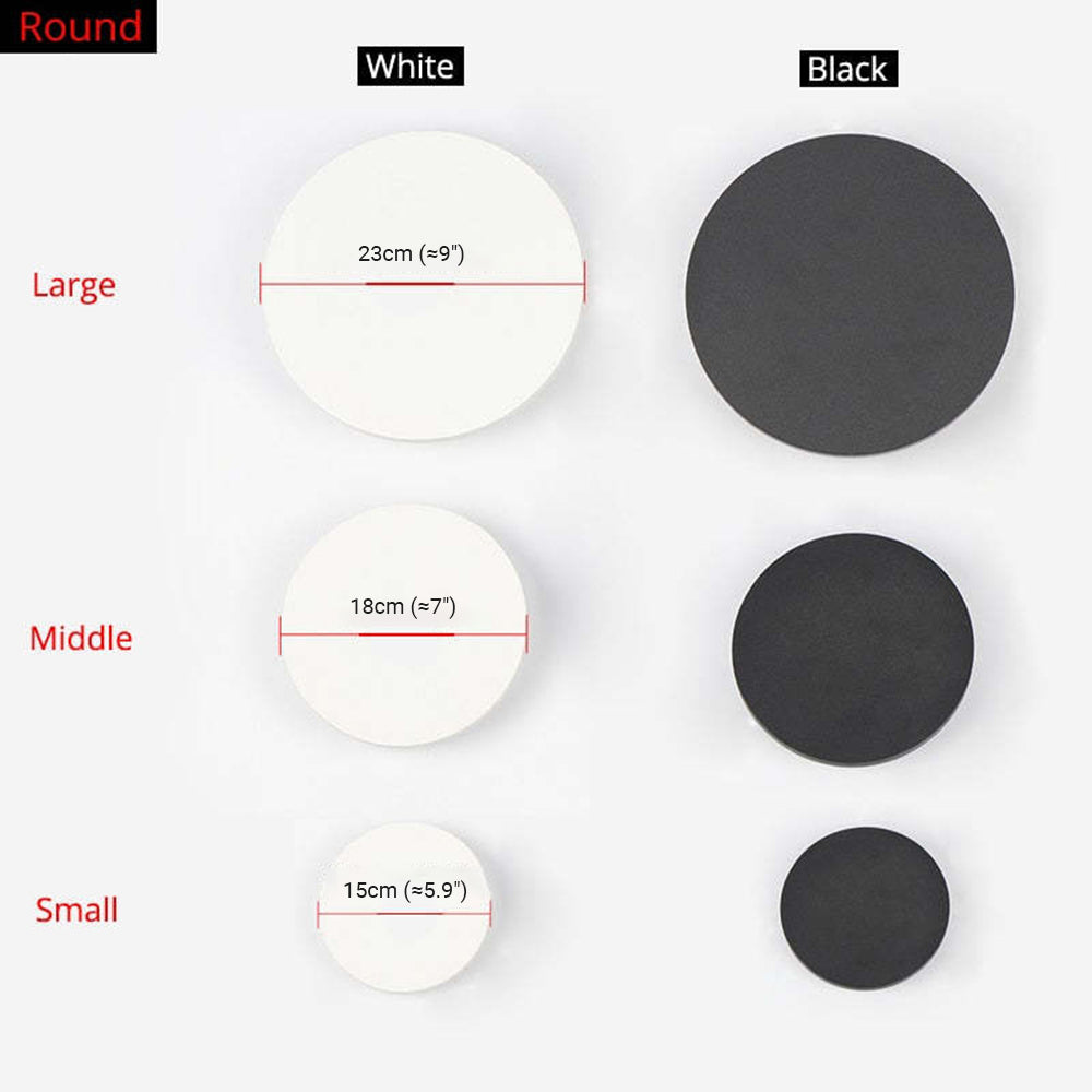 Lampă de Perete Exterior LED Dori Minimalistă, Rotundă/Pătrată, Negru/Alb