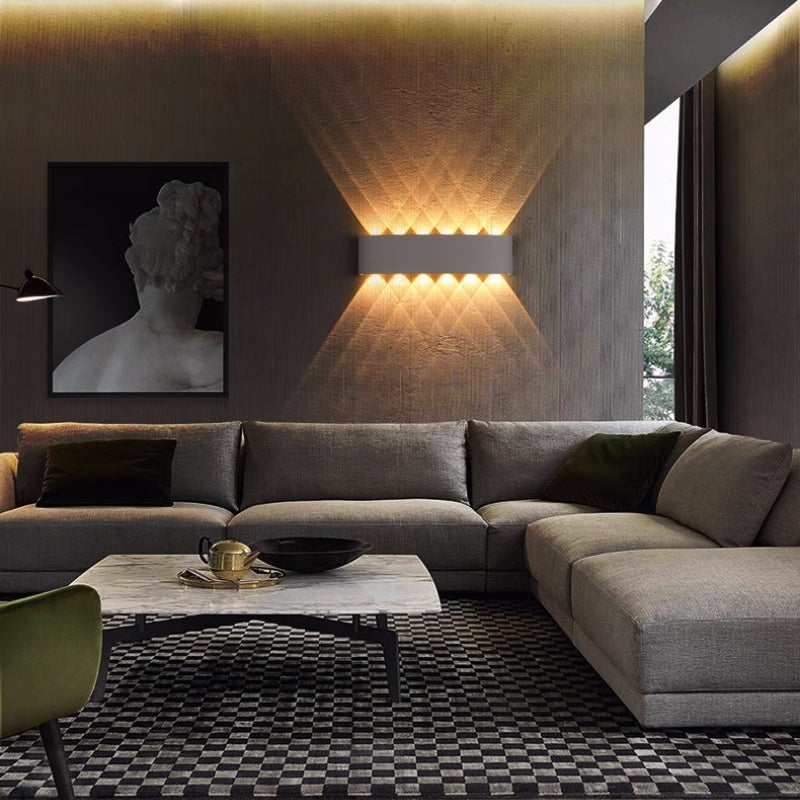 Lampă de perete Nirex Modernă Rectangulară de Exterior cu Design Undă de Apă