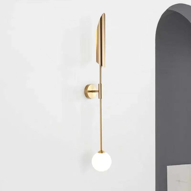 Lampă de perete Zorva de lux, cu două capete, aurie