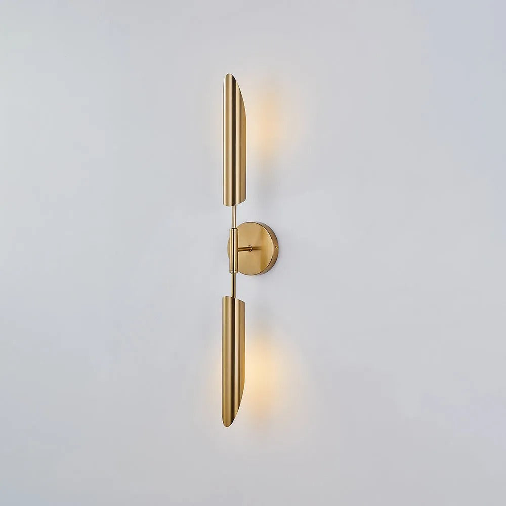 Lampă de perete Zorva de lux, cu două capete, aurie
