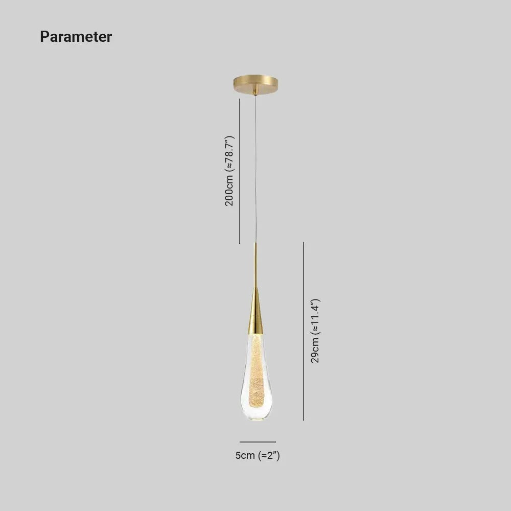 Pendul Orlith Auriu Cristal
