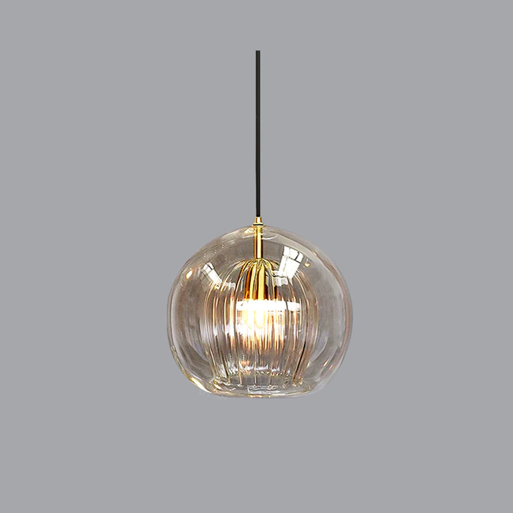 Pendul Althio cu Glob de Sticlă Transparent Chihlimbar