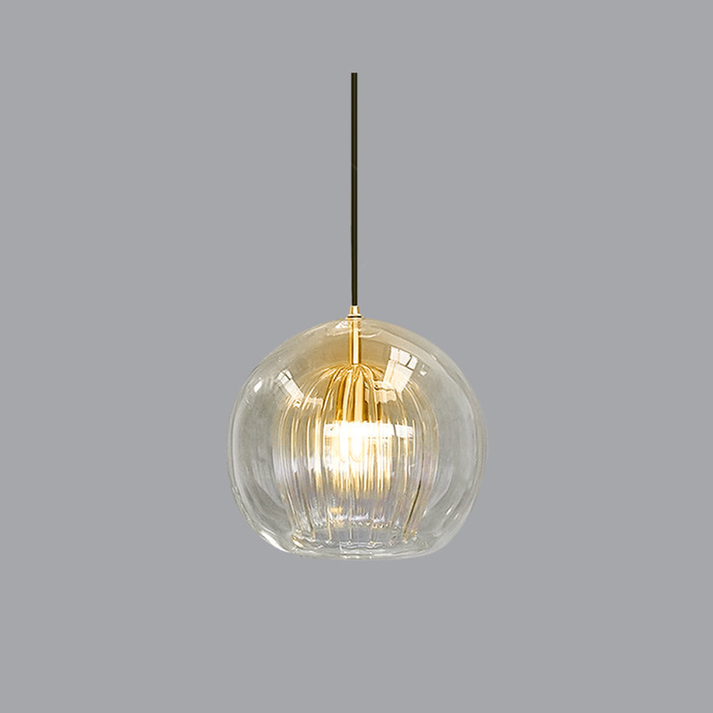 Pendul Althio cu Glob de Sticlă Transparent Chihlimbar